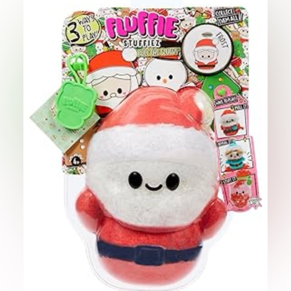 Fluffie Stuffiez Holiday Santa Small Collectible Feature Plush, Surprise Reveal